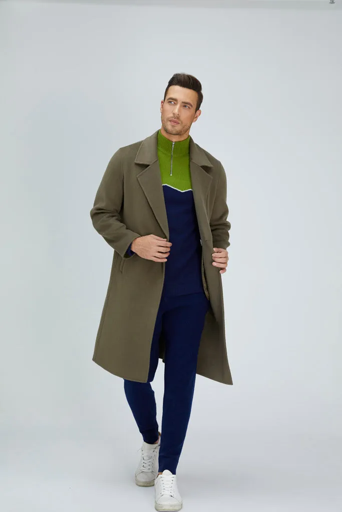 Noble Single-Breasted Merino Blend Coat