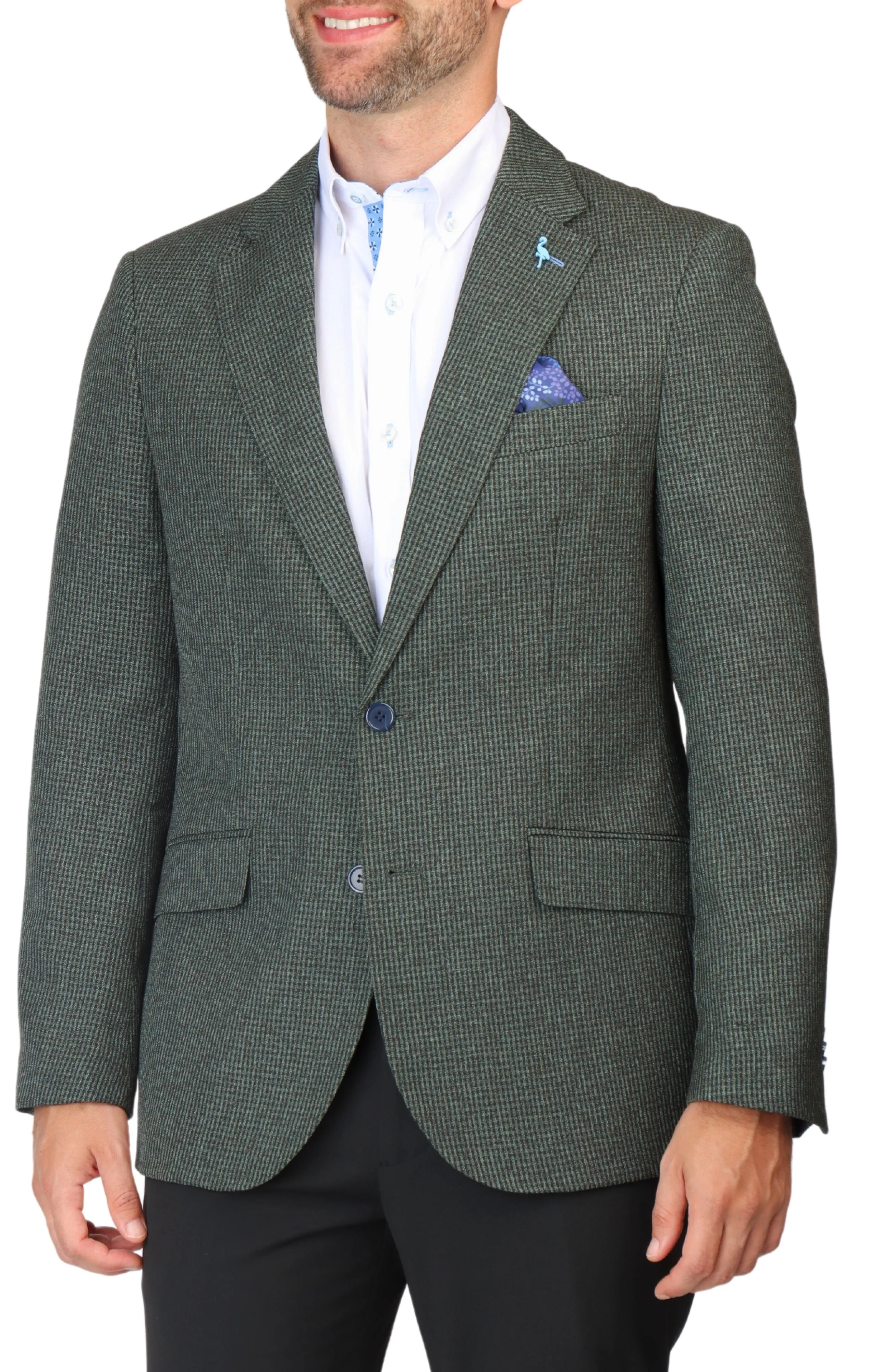 Olive Micro Heather Check Sport Coat