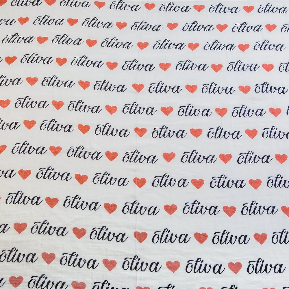 Personalized Heart Swaddle