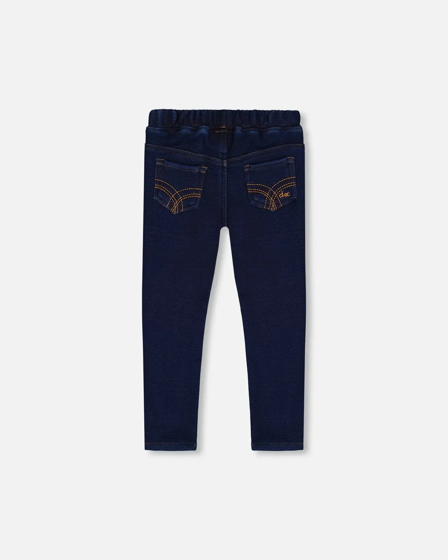 Plush Lined Dark Blue Denim Jeggings