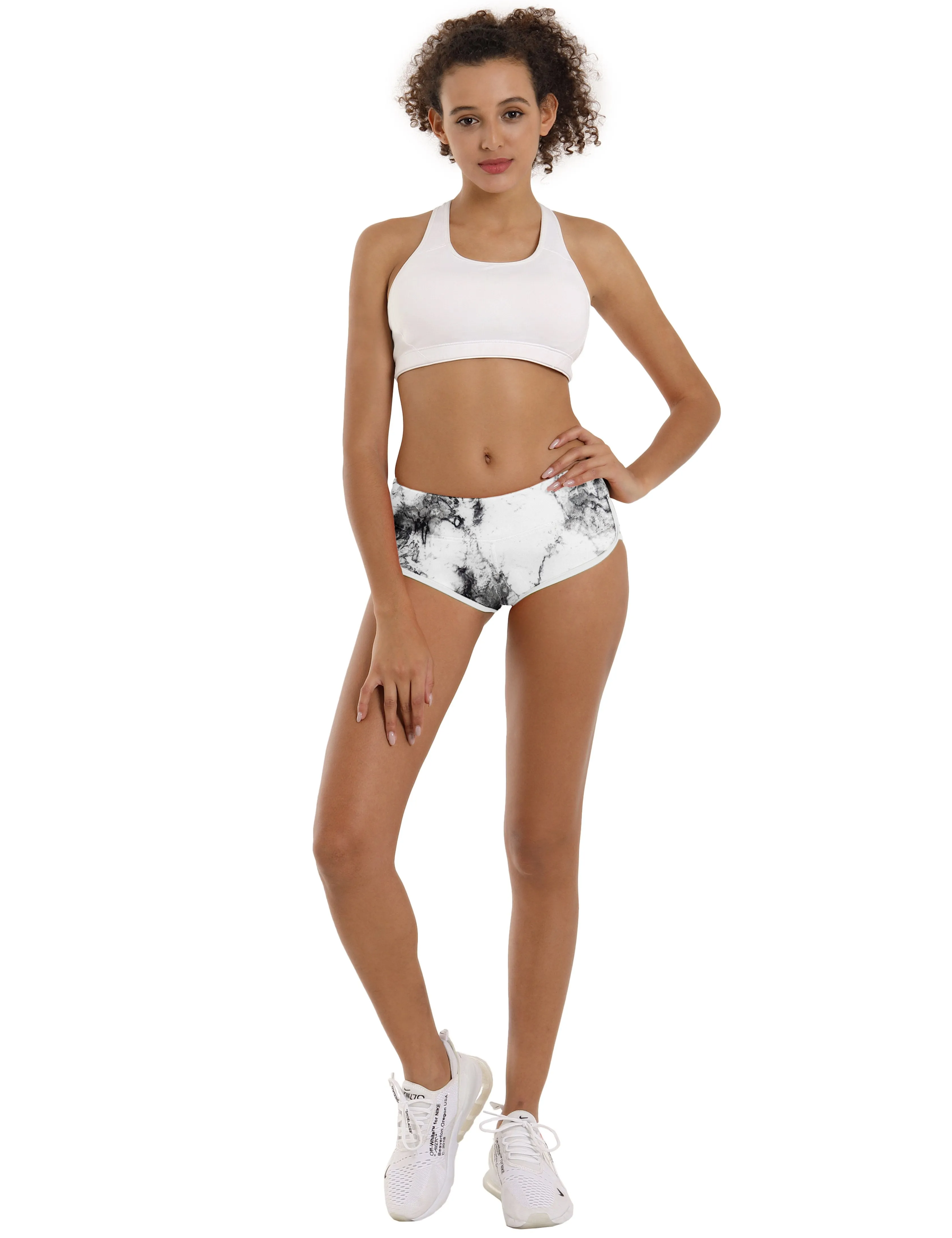Printed Booty Jogging Shorts arabescato_Jogging