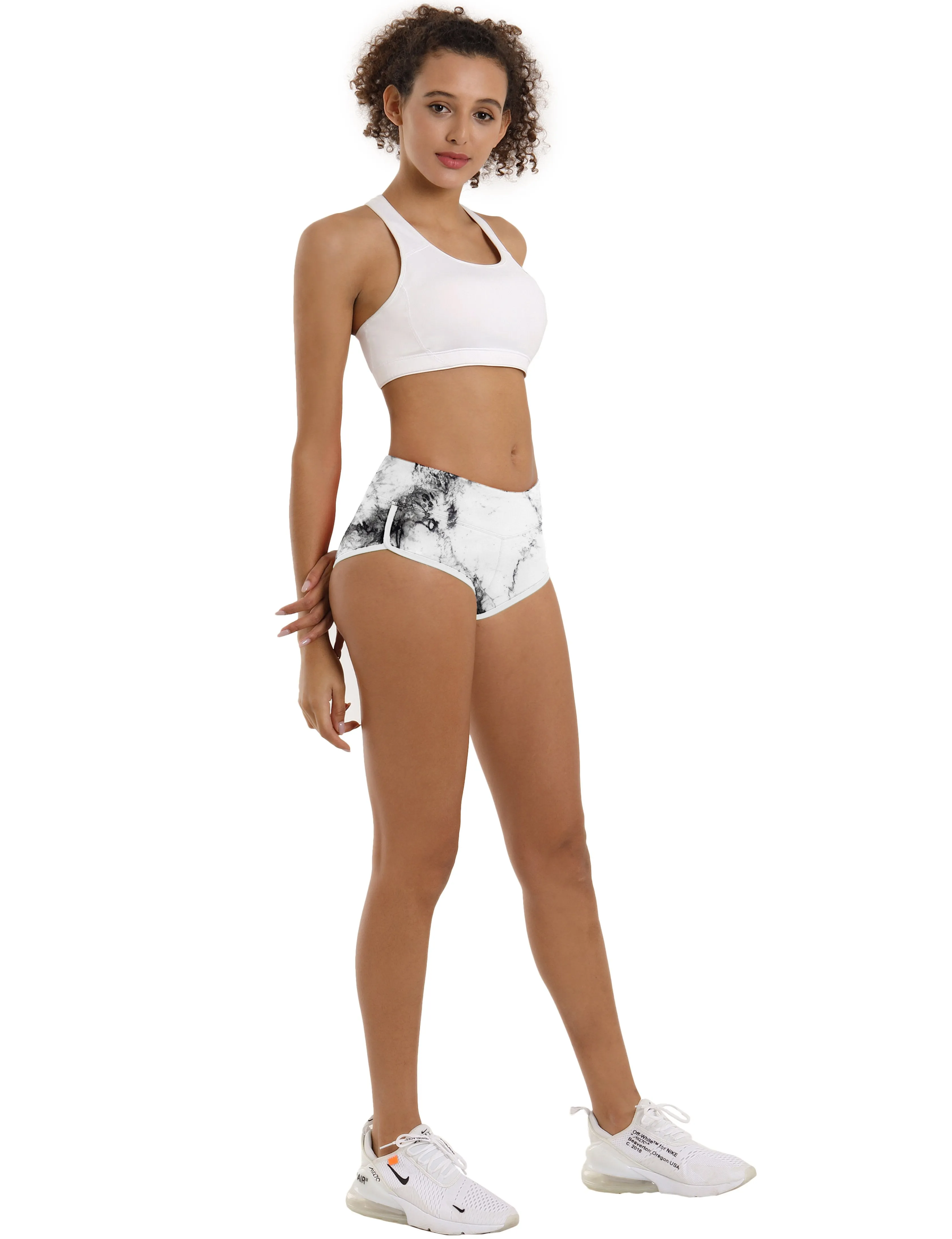 Printed Booty Jogging Shorts arabescato_Jogging