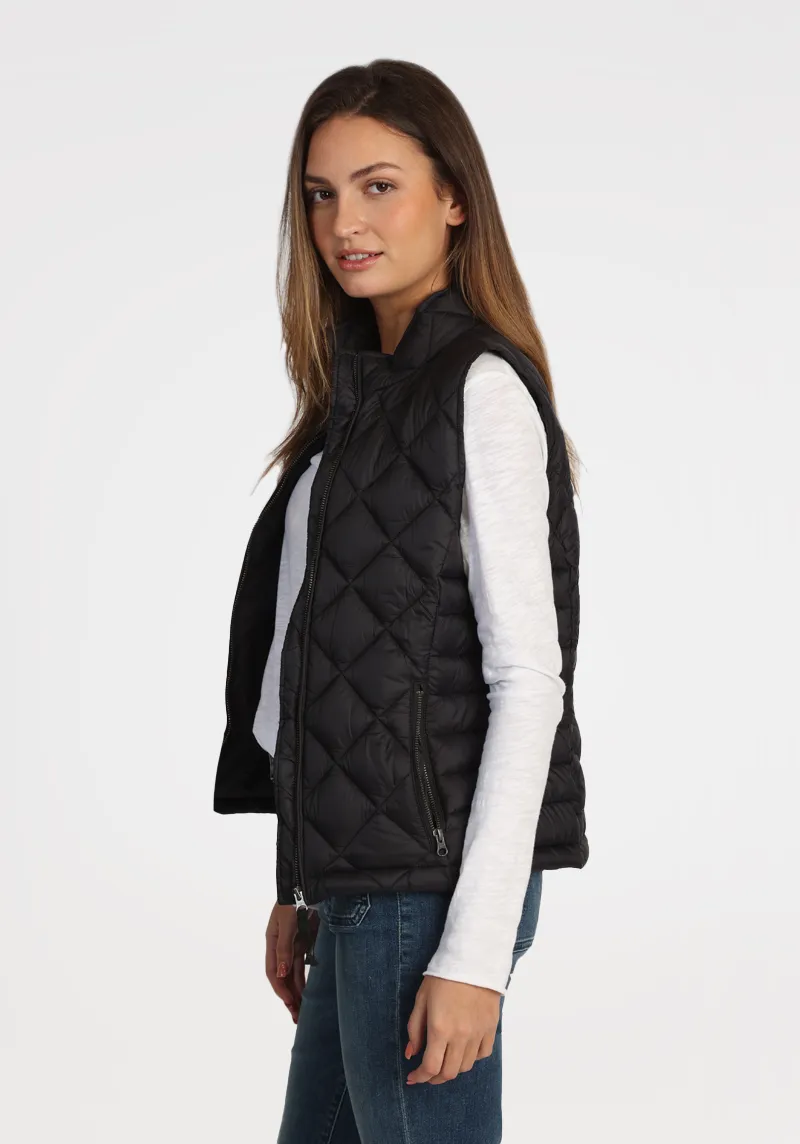 Quilted Nylon Zip Vest