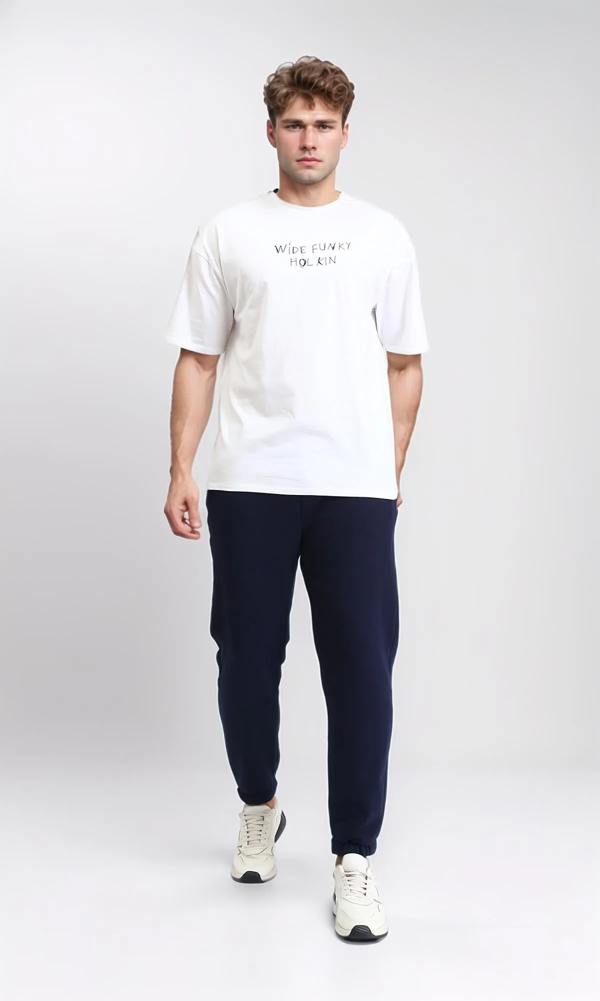 R208173 - Slip On Pants with Side Pockets - Navy Blue