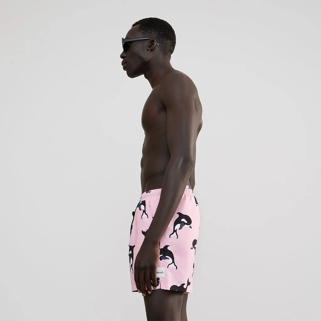 Skwosh Club MENS THAT'S KILLER SWIM SHORTS - WHALE PRINT