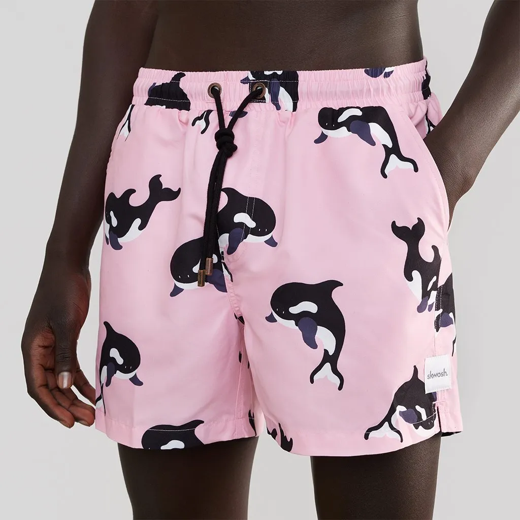 Skwosh Club MENS THAT'S KILLER SWIM SHORTS - WHALE PRINT