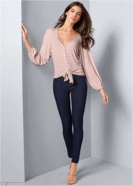 Slimming Stretch Jeggings - Dark Wash