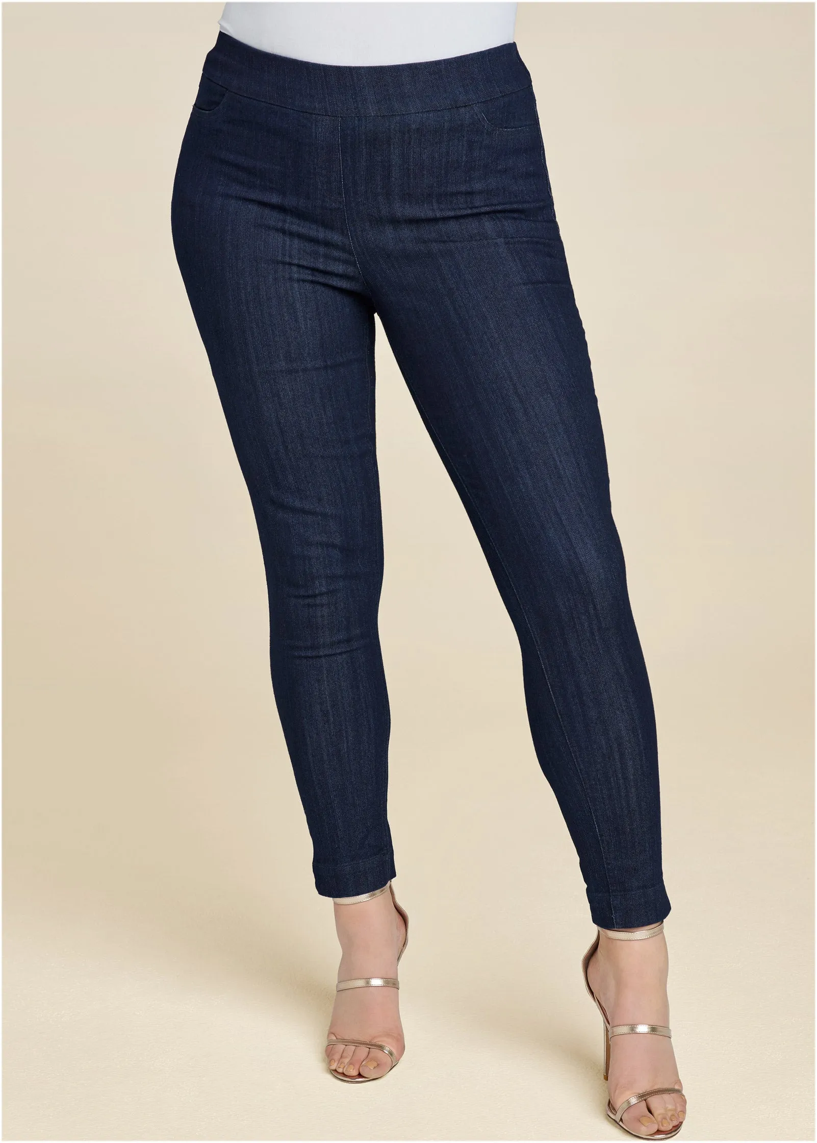 Slimming Stretch Jeggings - Dark Wash