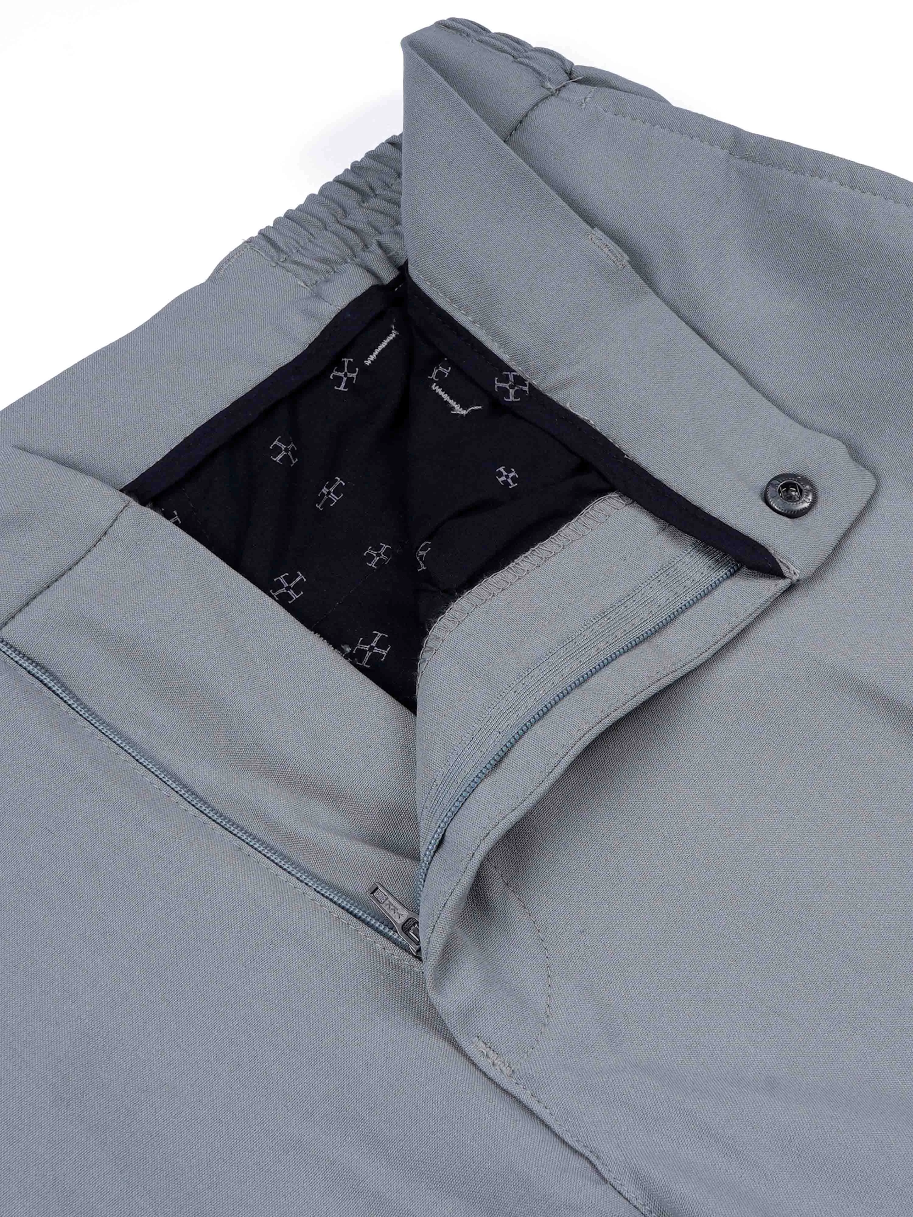 Soft Handle Tailored Light Grey Trousers