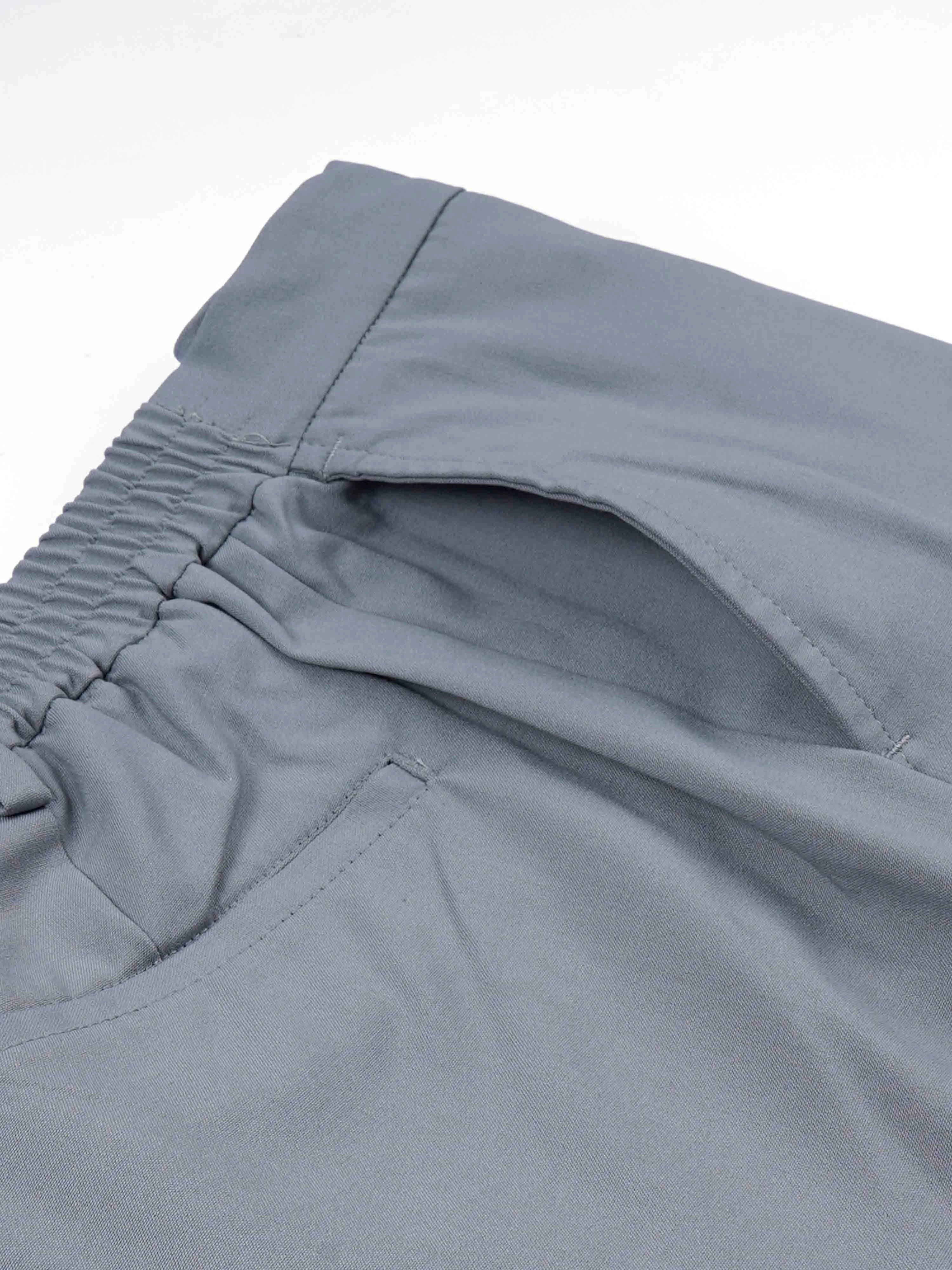 Soft Handle Tailored Light Grey Trousers