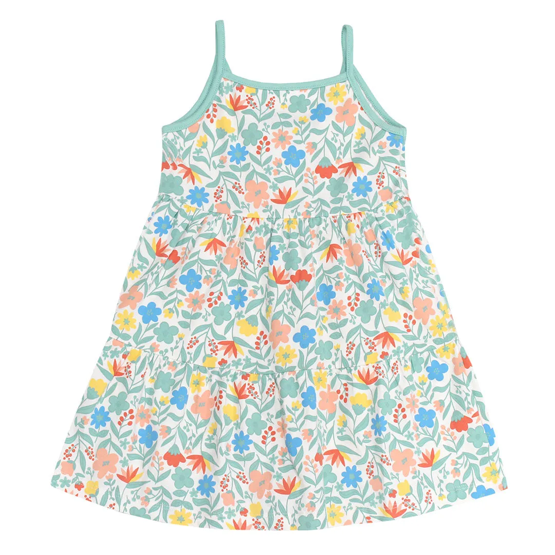 Tropical Floral Dress & Bike Short Set