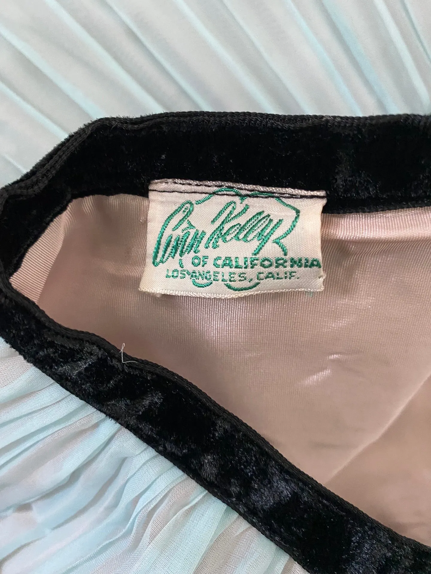 Vintage 1950s Velvet Ribbon Circle Skirt by Ann Kelly of California