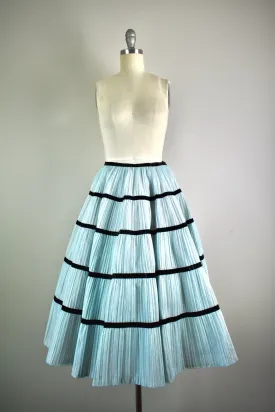 Vintage 1950s Velvet Ribbon Circle Skirt by Ann Kelly of California