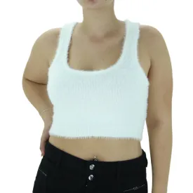 Women's Cropped Sweaters,White