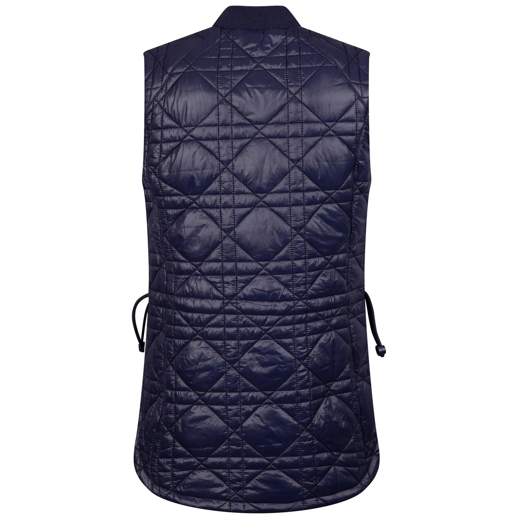 Womens Quilted Long Line Vest Navy - 2025